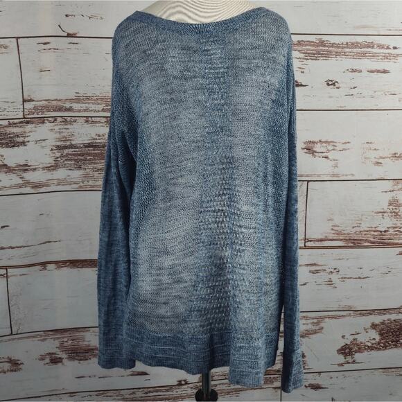 Lululemon Well Being Crew Sweater Linen Blend Blue - Picture 3 of 6